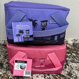 Trader Joe's Insulated Bags - Purple and Pink